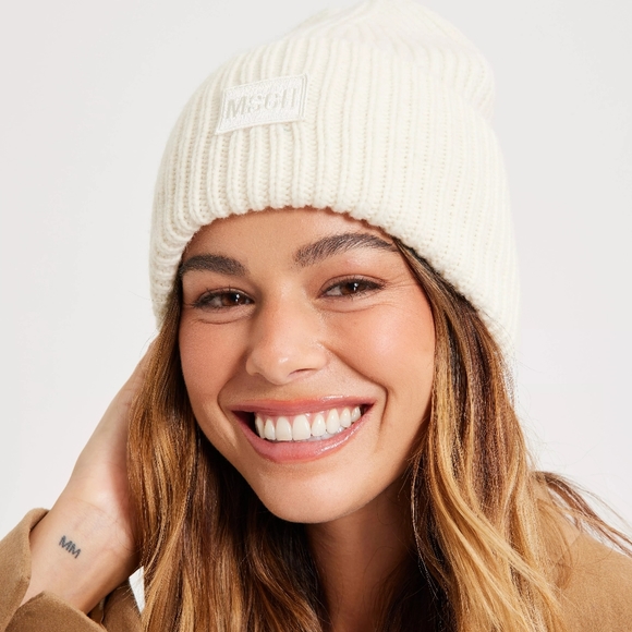 NWT MSCH Moss Copenhagen Wool Blended Kara Badge Beanie / Winter Hats - Picture 10 of 10